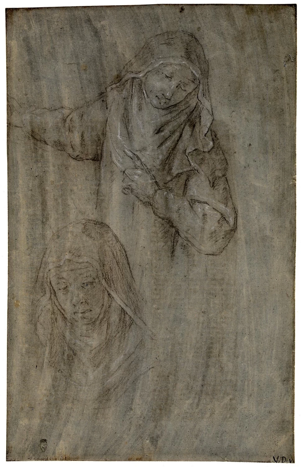 Due studi di una monaca, 1671 - British Museum